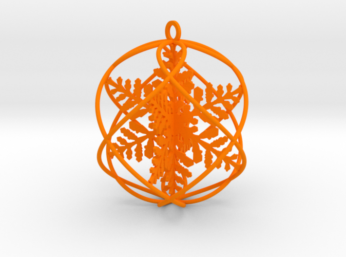 double snowflakes bauble 3d printed