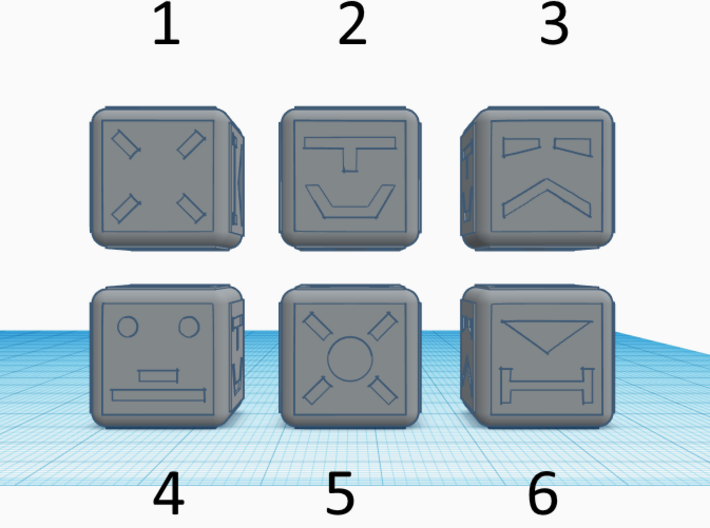 Cubebot Gaming Die 3d printed 