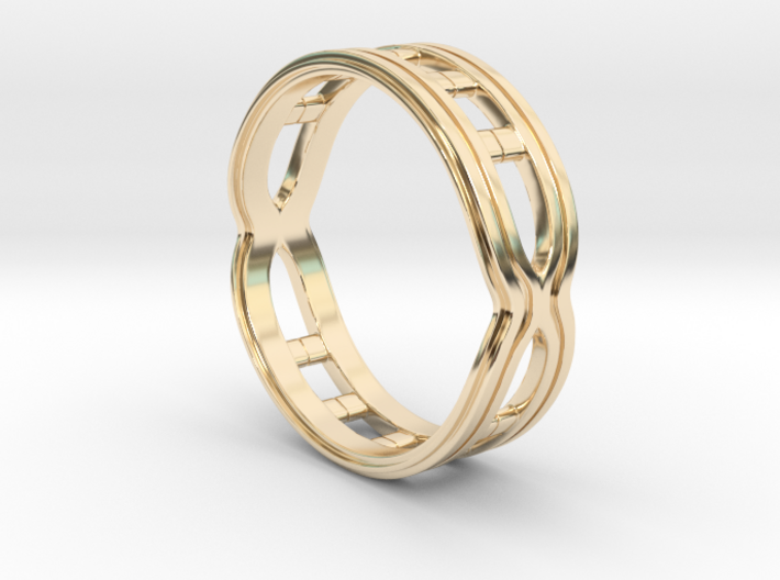 Women's (Helix) Band Ring 3d printed