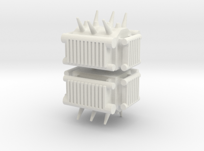Electrical Transformer (x2) 1/200 3d printed