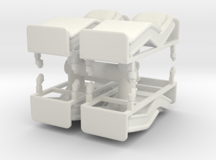 Hospital Bed (x4) 1/87 3d printed