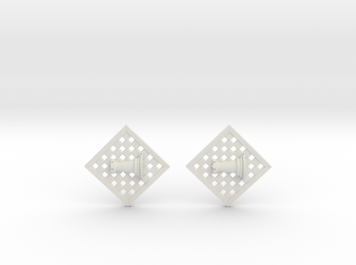 Chess Earrings - Rook 3d printed