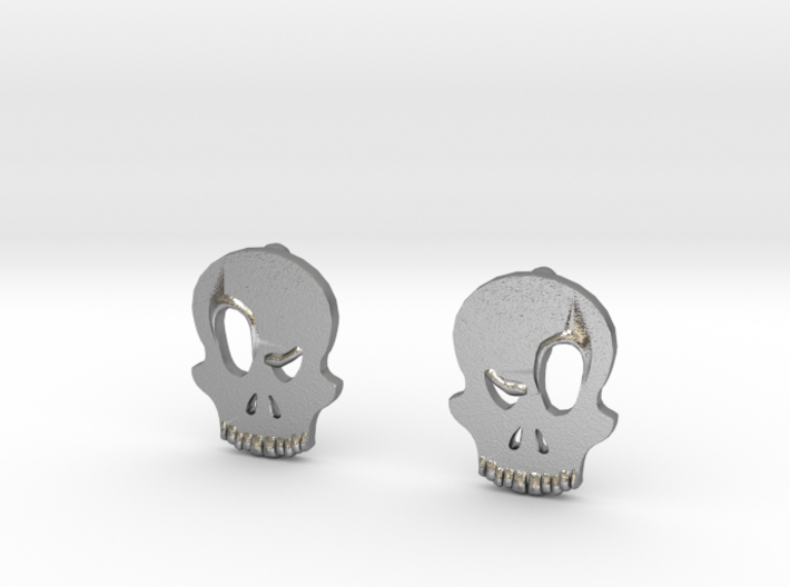 Eyebrow Skull Earrings (Small) 3d printed