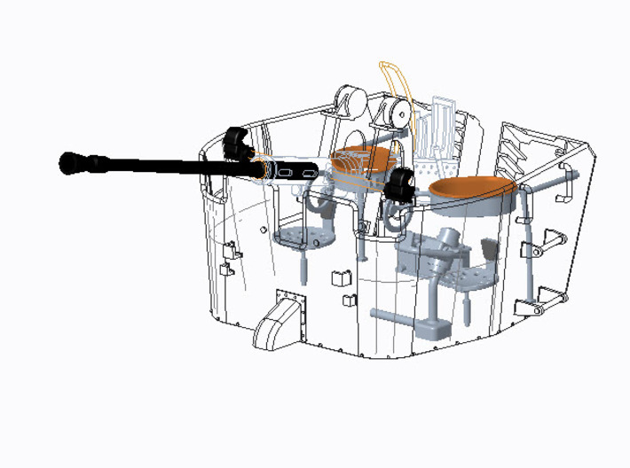 Bofors 40mm L/70 MEL Beschlagteile 1:25 3d printed 