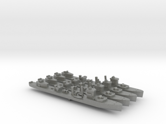 4pk sprue HMS Vega V-class destroyer 1:1800 WW2 3d printed