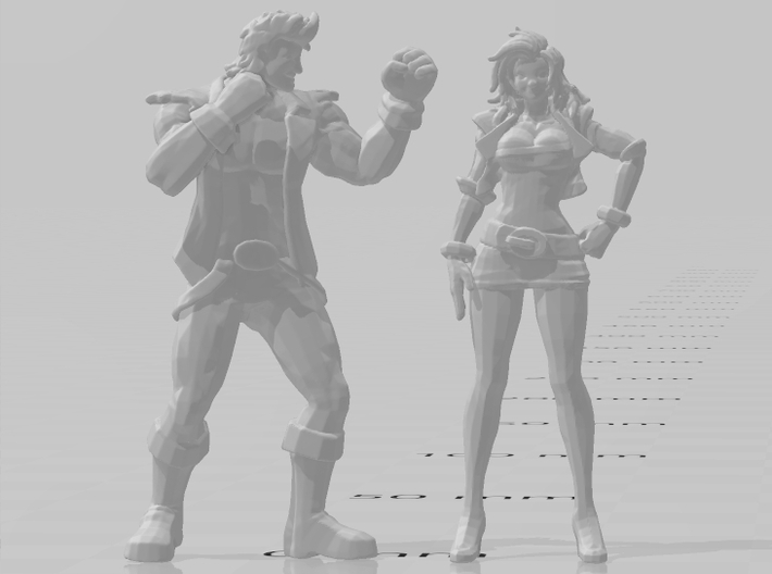 Double Dragon Marian DnD miniature games and rpg 3d printed 