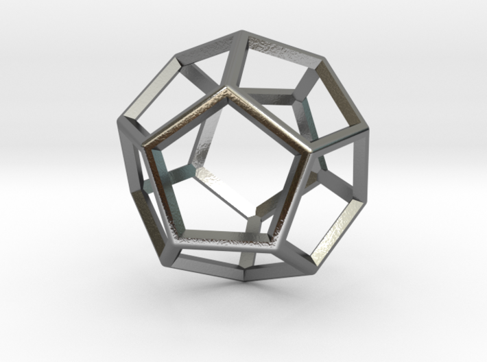 Wireframe Polyhedral Charm D12/Dodecahedron 3d printed