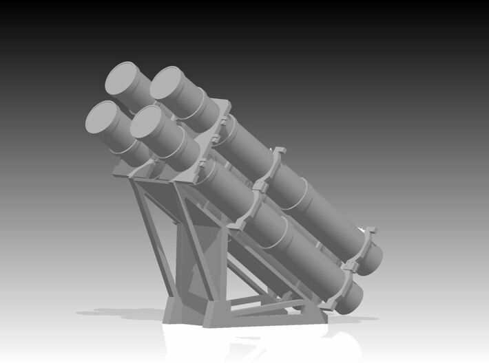 Harpoon missile launcher 4 pods x 2 1/131 3d printed