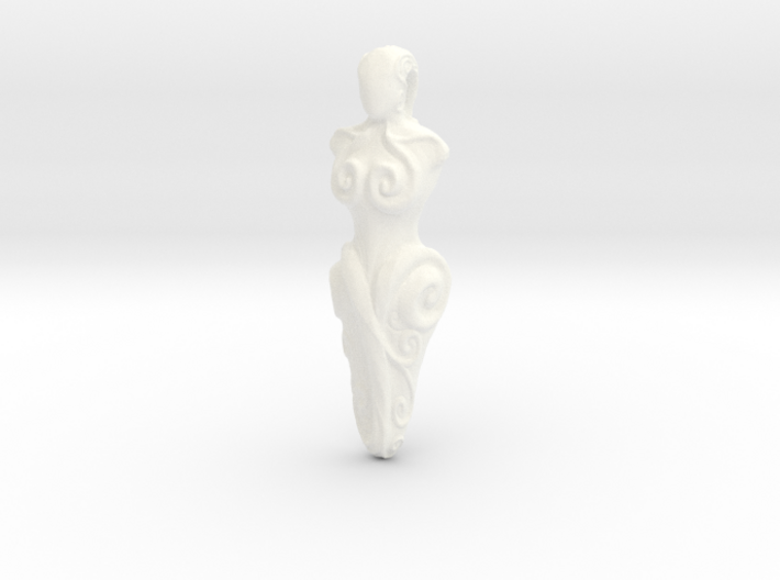 Spiral Goddess Pendant 3d printed