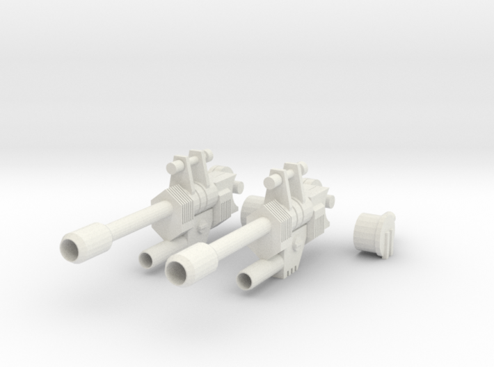 Sixshot Articulated Rifles 3d printed