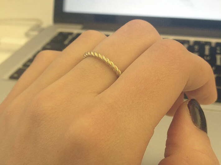 Ring Twisted US Size 7, 17.3 Mm 3d printed