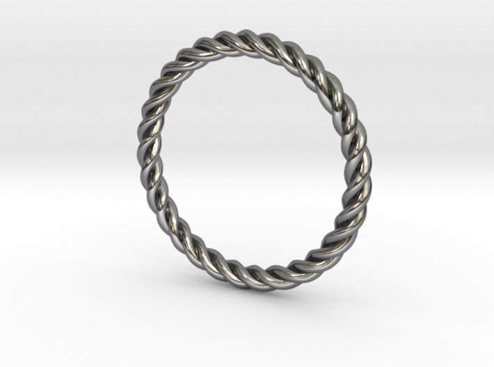 Ring Twisted 16 mm diameter or size 5.5 3d printed