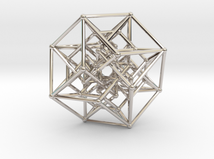 4d nested hypercube 3d printed
