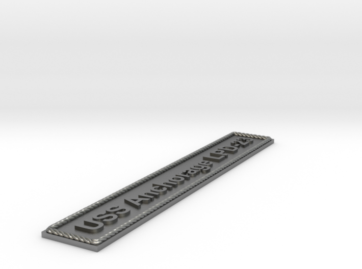Nameplate USS Anchorage LPD-23 3d printed
