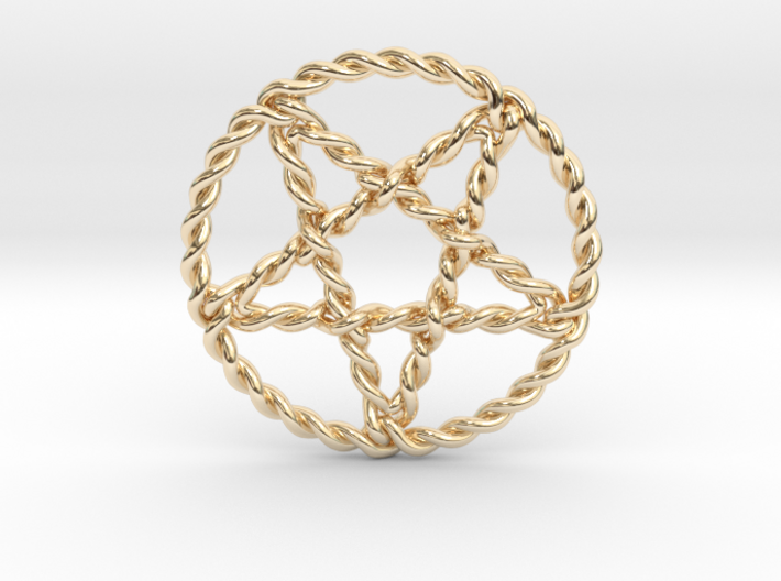 Twisted Pentagram Pendant 3d printed