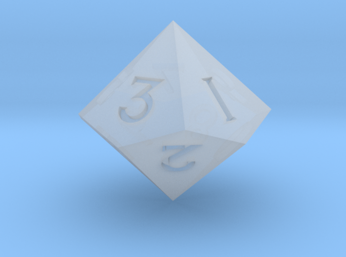 Sharp Edged d10 - Polyhedral RPG Dice 3d printed