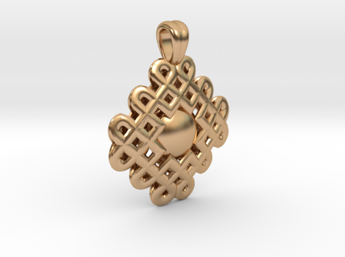 Encircled sphere [pendant] 3d printed