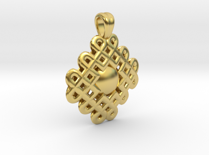 Encircled sphere [pendant] 3d printed