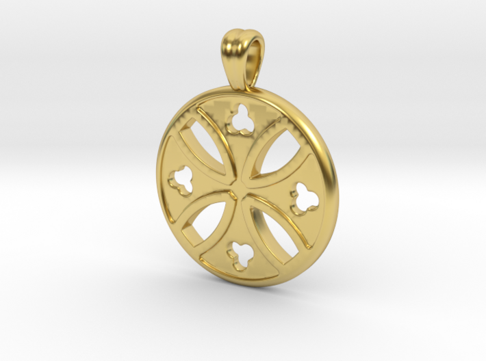 Antique cross [pendant] 3d printed