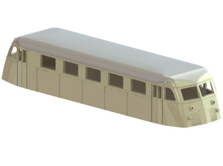 Swedish railcar Yo1s N-scale 3d printed CAD-model