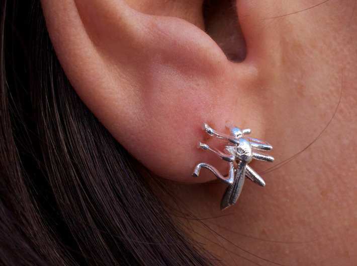 Mosquito Earrings 3d printed
