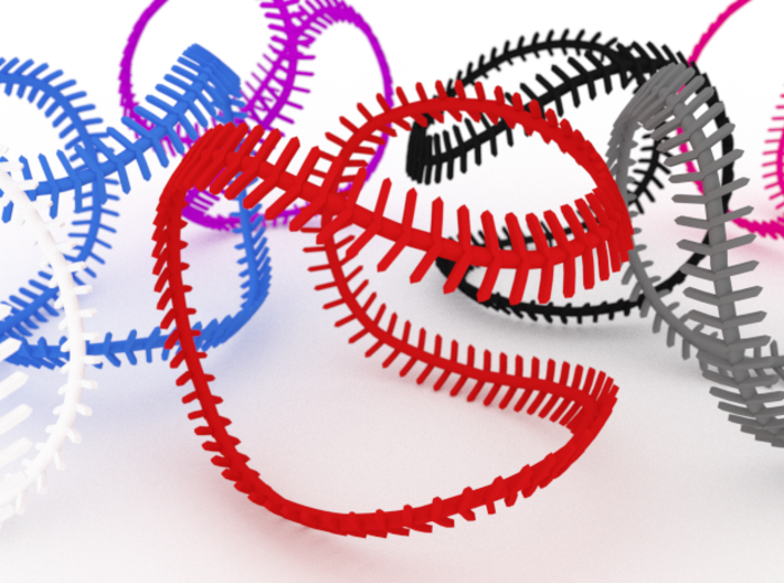 Implied Baseball 3d printed Carefuly crafted to the dimensions of a baseballs stitching. 