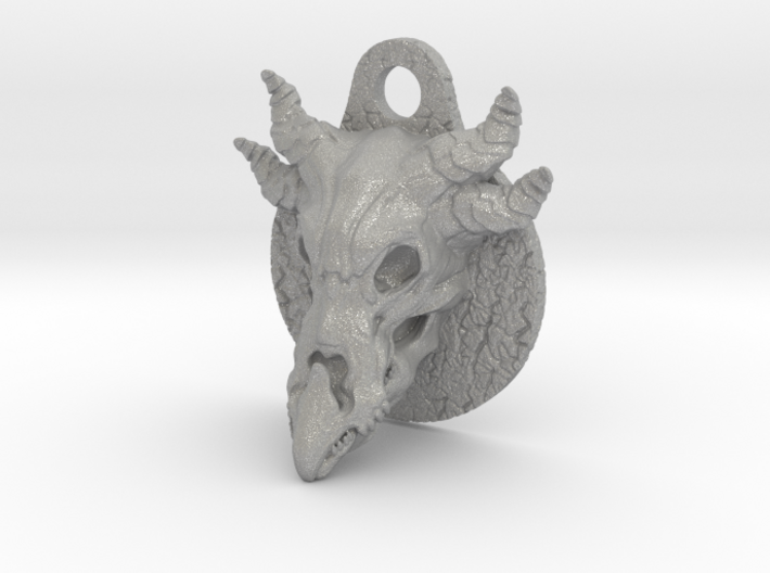 Dragonskull pendant 3d printed