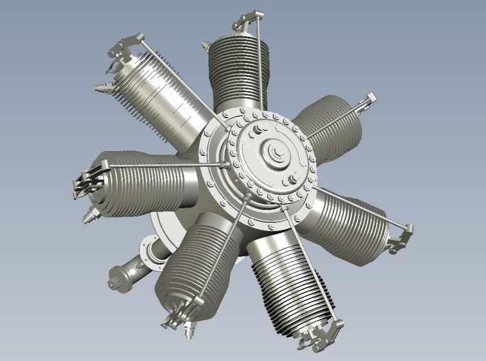 1/16 scale Gnome 7 Omega rotary engines x 2 3d printed 