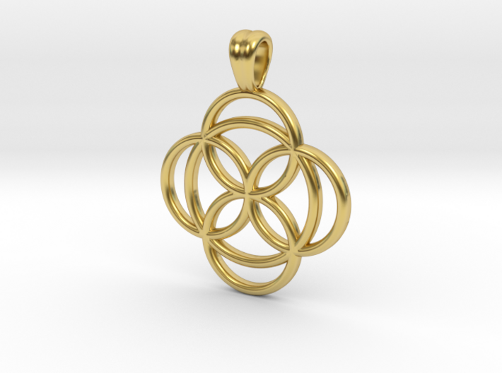 Celtic rose [pendant] 3d printed