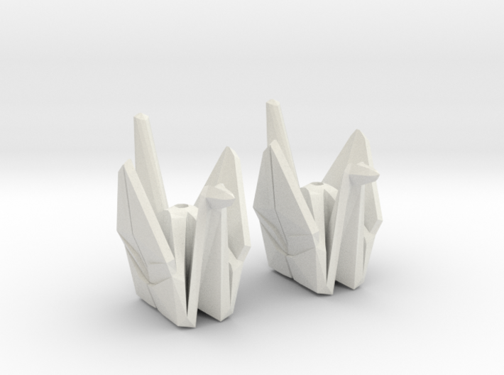 Origami Crane Bead Earrings 3d printed
