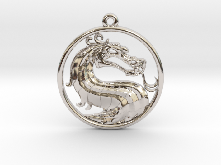 Dragon Medallion Necklace Symbol Jewelry 3d printed