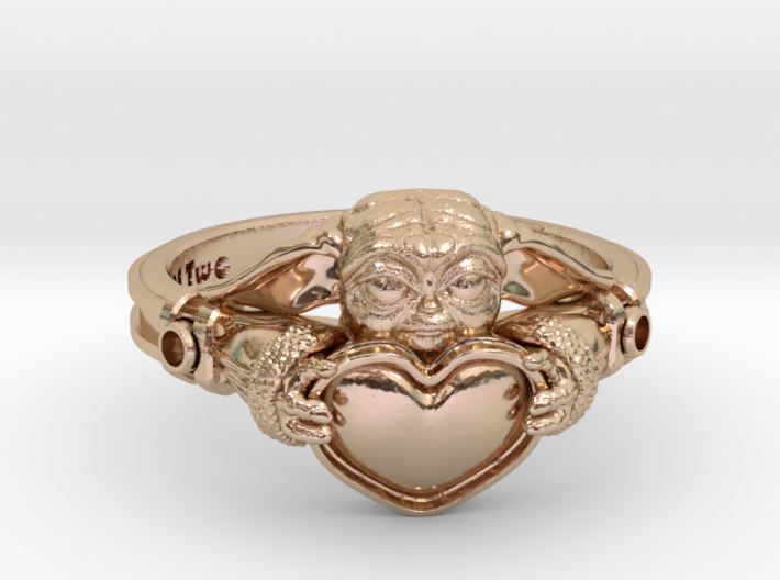 Baby Yoda Ring Size 4.5 US 3d printed