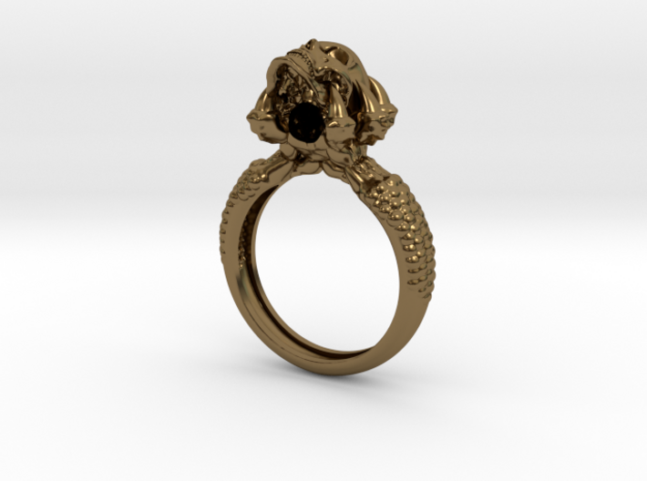 Monster Claw and Scull ring 3d printed