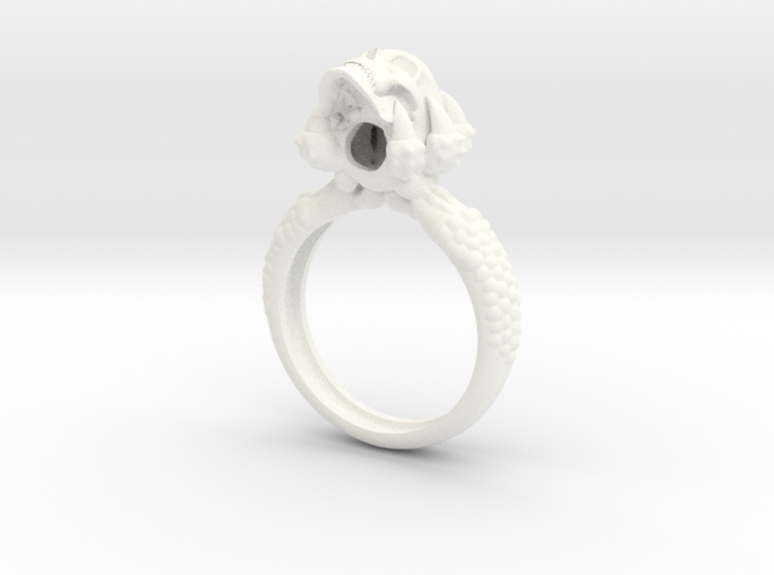 Monster Claw and Scull ring 3d printed