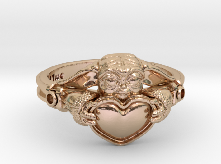 Baby Yoda Ring Size 5.5 US 3d printed