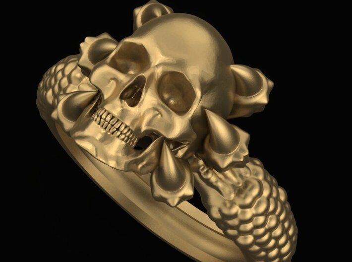 Monster Claw and Scull ring 3d printed Add a caption...