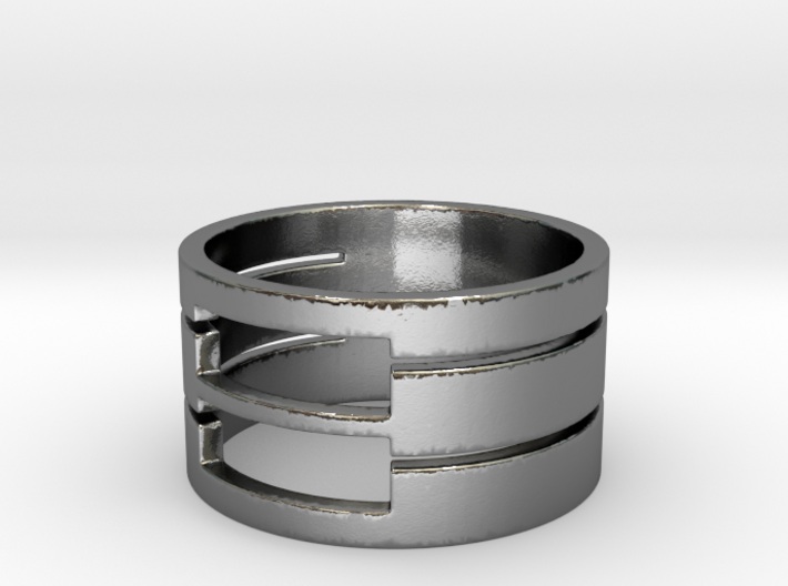 50 slot ring Ring Size 7 3d printed