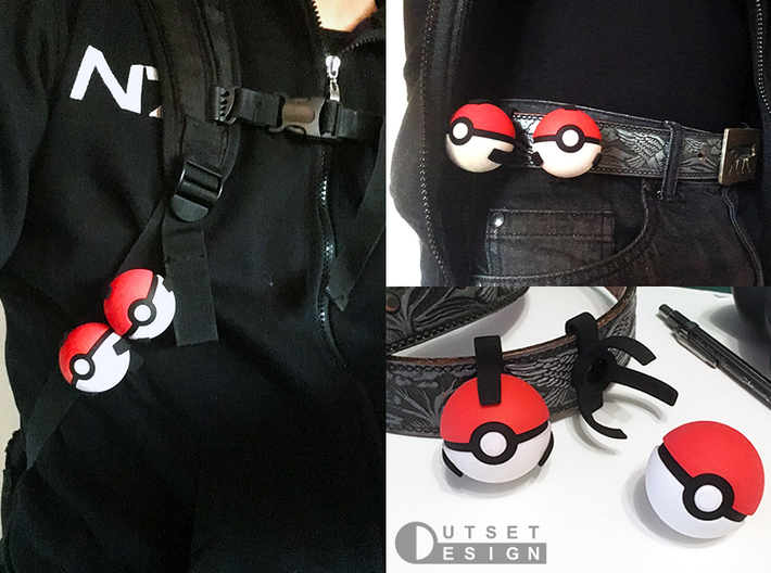 Small pokeball - Ring - 1:1 scale 3d printed