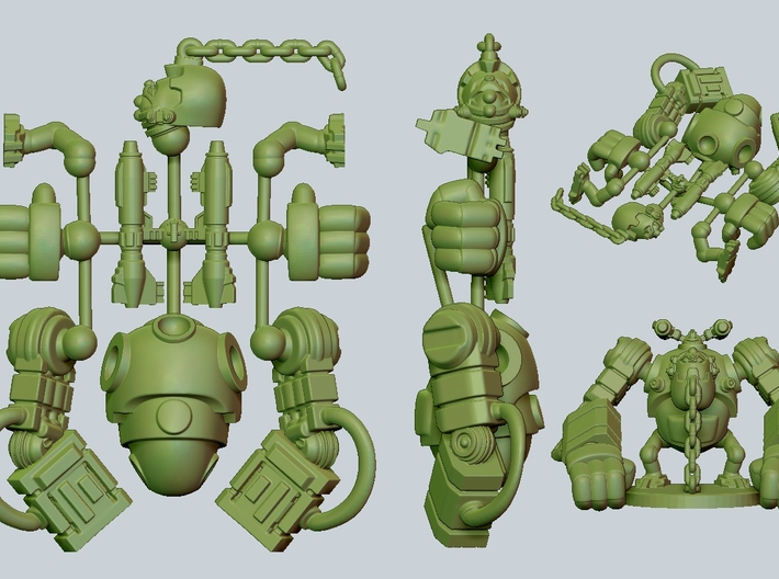 Mingrol Asasult Robot for Tabletop games 25mm tall 3d printed