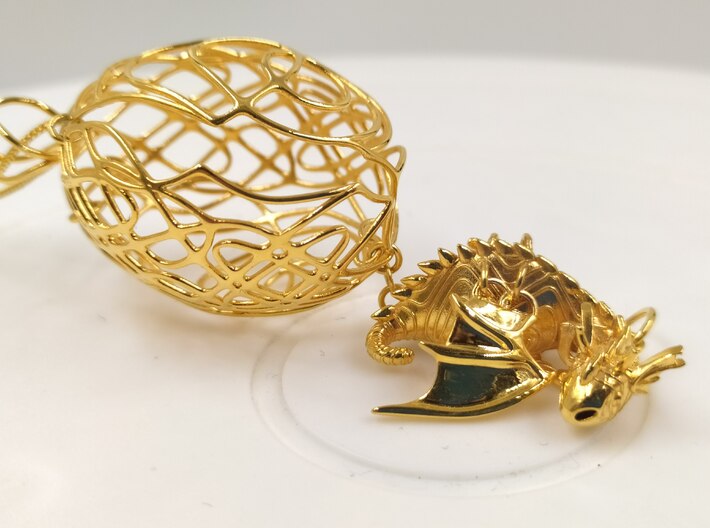 European Dragon egg pendant 3d printed 