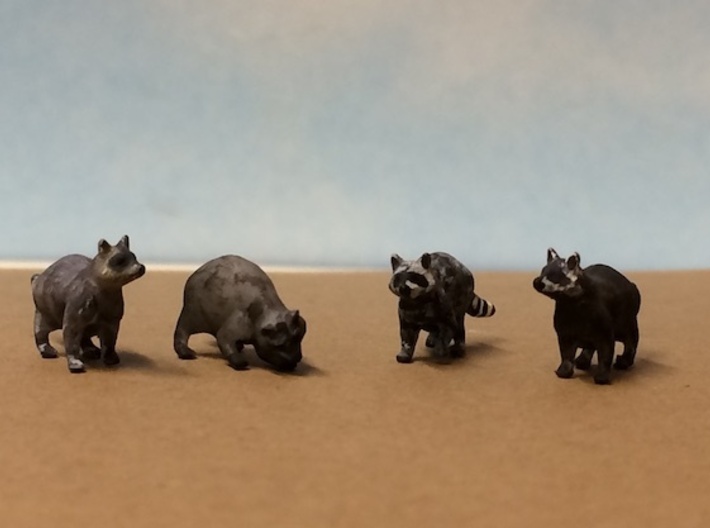 Raccoon Set 3d printed 