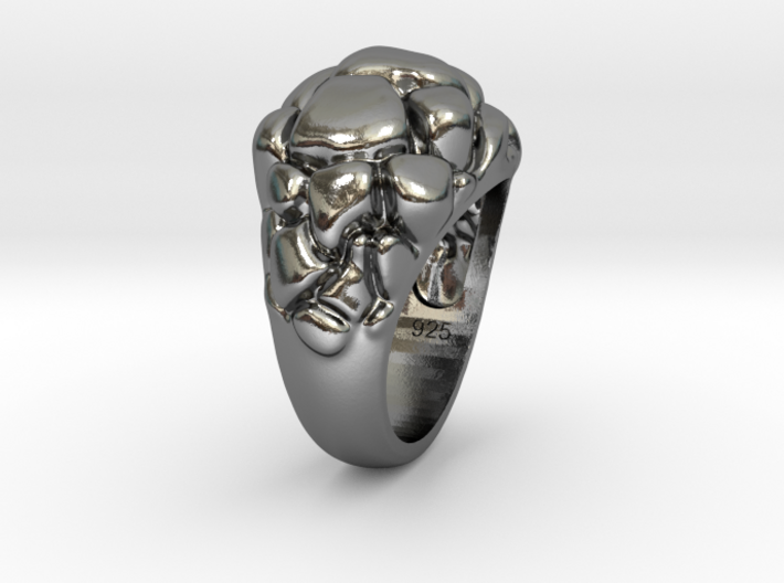 Man's Future Ring, Silver, with 573 code 3d printed