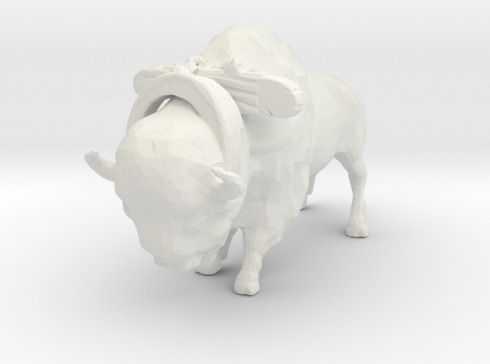 HO Scale Bison with Harness 3d printed This is a render not a picture