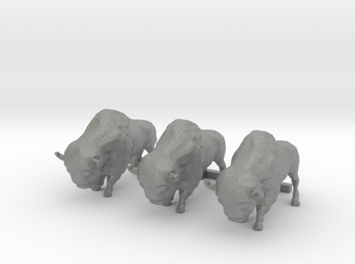 3 HO Scale Bison 3d printed This is a render not a picture
