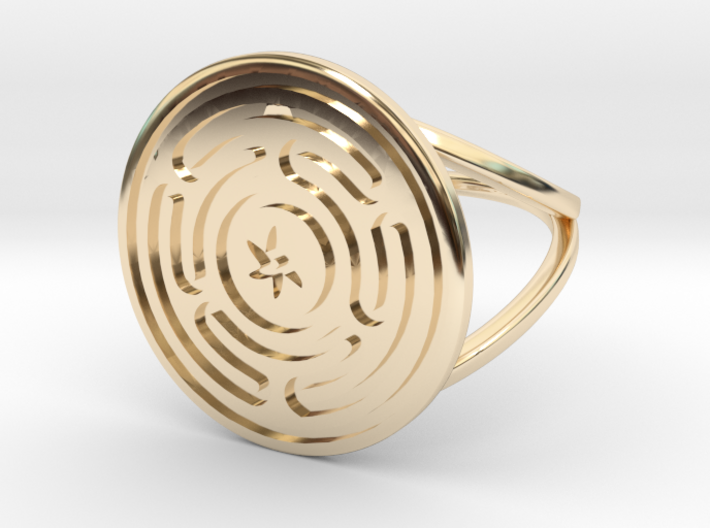 Precious Metal Strophalos Ring 3d printed