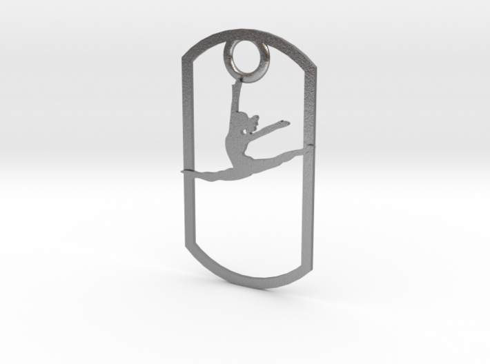 Leaping dancer dog tag 3d printed