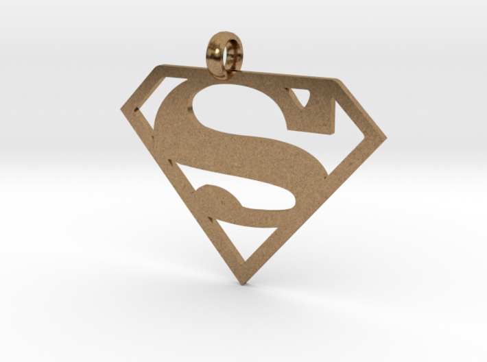 Superman necklace charm 3d printed