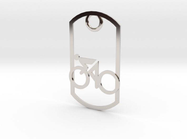 Cyclist - racing - dog tag 3d printed