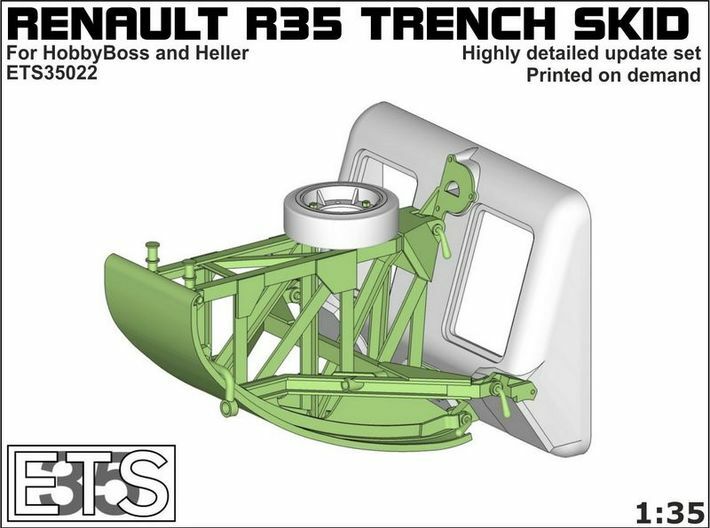 ETS35022 - Renault R35 Trench Skid #1 [1:35] 3d printed 