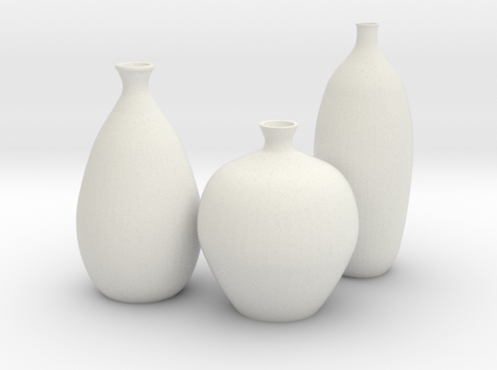 Modern Miniature 1:12 Vase Set 3d printed